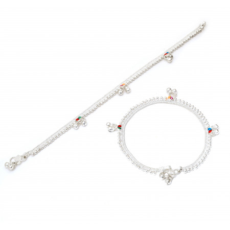 Blingy Silver Anklet 
