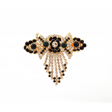 Black-Golden French Barrette Hair Clip