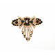 Black-Golden French Barrette Hair Clip