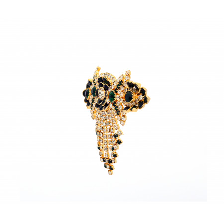 Black-Golden French Barrette Hair Clip